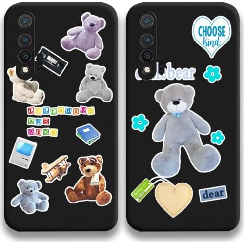 INS Cute Cartoon Graffiti Bear Korean Phone Case For Huawei Nova 6se 7 7pro 7se honor 7A 8A 7C 9C Play