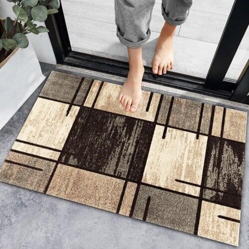 Indoor Super Absorbs Doormat Latex Backing Non Slip Door Mat for Small Front Door Inside Floor Dirt Trapper Cotton Entrance Rug
