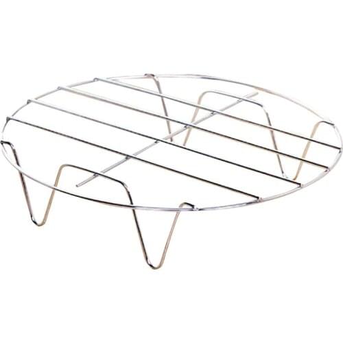 Stainless Steel Cooking Rack Round Baking And Cooling Steaming Rack W Stand Cookware Microwave Rack Kitchen Supplies