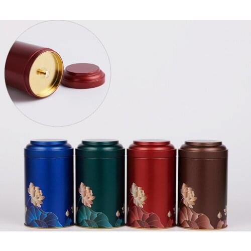 Round Tinplate Tin with Sealing Layer, Suitable for Tea, Snacks, Tea Match, Chocolate, Etc.Moisture Proof Storage Tank