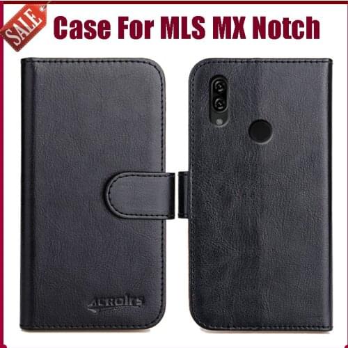 Hot! MLS MX Notch Case 6.19" 6 Colors Flip Soft Leather Phone Wallet Cover Stand Function Case Credit Card Slots