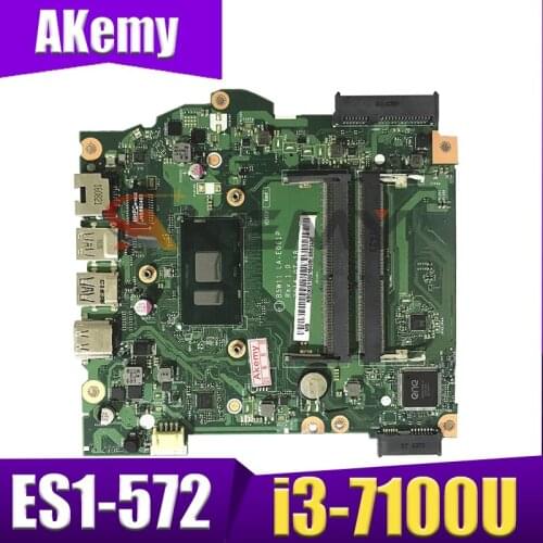 Akemy laptop Motherboard For ACER Aspire ES1-572 i3-7100U Mainboard LA-E061P SR2ZW DDR4