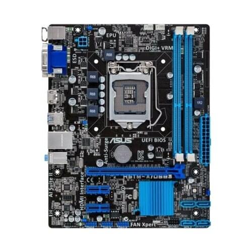 Asus H61M-A/USB3 Desktop Motherboard LGA 1155 DDR3 16GB Intel H61 Core i7/Core i5/Core i3 PCI-E 2.0 uATX Used Motherboard
