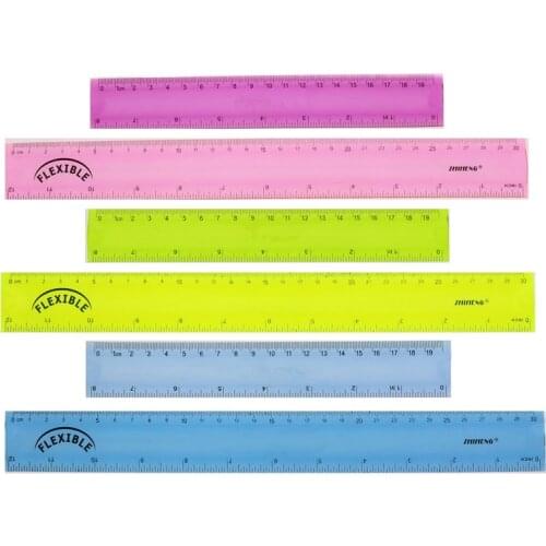 Soft ruler Blue Purple Green 20CM 30CM Rulers Any Bending Student Stationery Office Supplies Gift Creative Stationery Rule