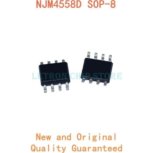 20PCS NJM4558D SOP8 JRC4558D SOP-8 4558 SOP 4558D SOIC8 NJM4558 SOIC-8 JRC4558 SMD new and original IC Chipset