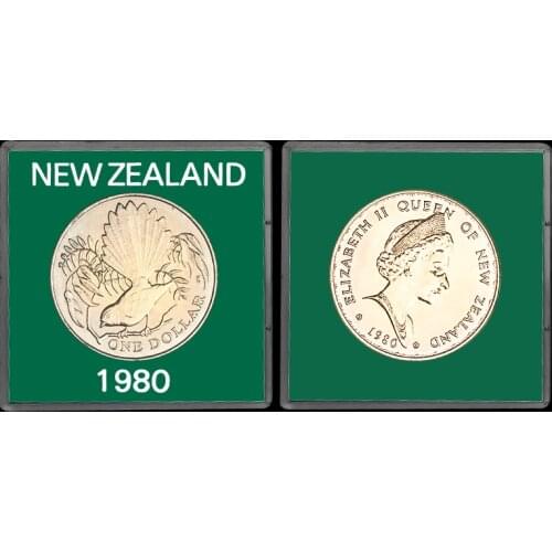 New Zealand one dollar coin 1980 Genuine Original Coins 100% Real Issuing Collection Coins Unc