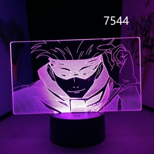 Newest 3D Lamp Ainme Jujutsu Kaisen Gojo Satoru Figure LED Night Light for Bedroom Decoration Birthday Gift Acrylic Light