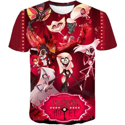 2021 New Hazbin Cosplay Hotel T-shirt Charlie T-shirt Dust Alastor Vaddie T-shirt 3D T-shirt adult Halloween costume
