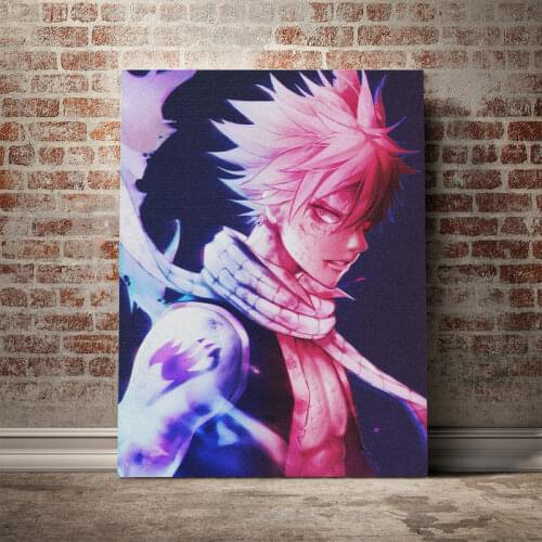 Anime Fairy Tail Natsu design Poster Canvas Wall Art Decoration prints for living Kid Children room Home bedroom decor painting