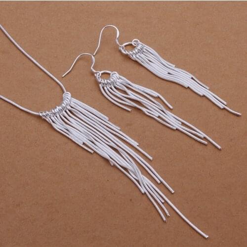 S363 N925 Hot Selling Silver color jewelry set, fashion jewelry set Necklace Earring /aqqajhxa bciajtpa