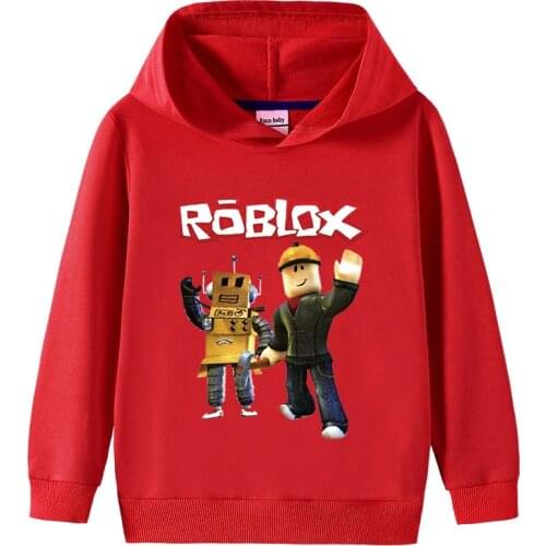 Roblox animel hoodie 2021 autumn boys' cotton hooded sweater childrens baby pullover top Korean childrens sweater trend