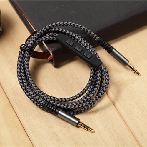 High Quality AUX Audio Cable cable jack 3.5 male to male Stereo Cable for V-MODA Crossfade M-100 LP LP2 M-80 Headphone with Mic