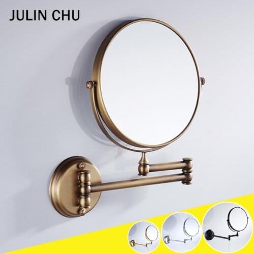 Bronze Bathroom Mirror Shelf Antique Wall Mounted 8 Inches Metal Fold Adjustable Chrome Gold Bathroom Mirror Rack Black Creative