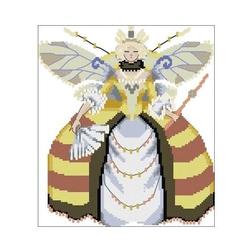 10-NC261-MISS QUEEN BEE-14ct Counted Cross Stitch 11CT 14CT 18CT Cross Stitch Kits Embroidery Needlework Sets