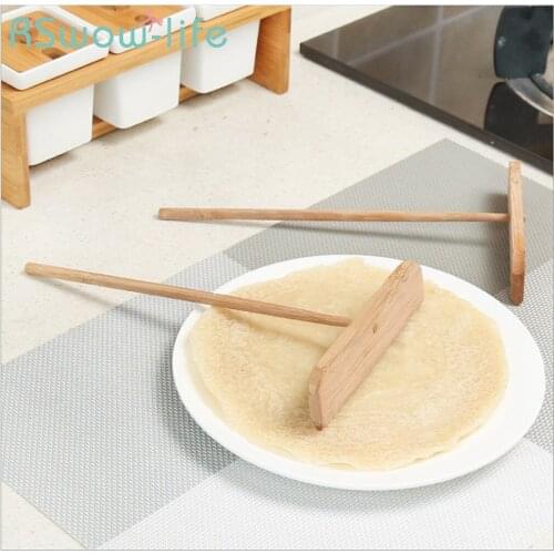 5Pcs Chinese Specialty Crepe Maker Pancake Batter Wooden Spreader Stick For Home Kitchen Tool DIY Restaurant Canteen