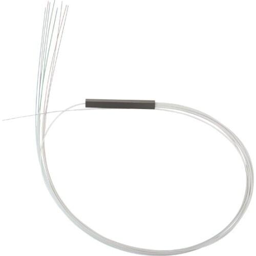 50pcs Optic Splitter Mini Steel Tube Type 1 x 8 0.9mm PLC Fiber Splitter Direct Splicing Without Connector Factory Wholesale