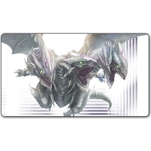#58 YGO Playmat) 14x24 Inches YU-GI-OH 2 Head Dragons Play Mat Board Games YGO Card Games Table Pad with Free Gift Bag