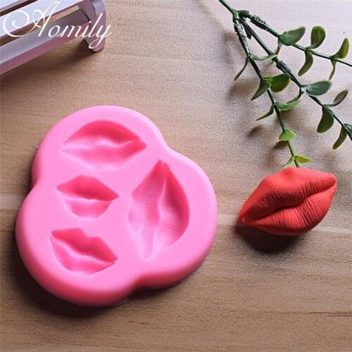 Aomily Kiss Lip Chocolate Molds Silicone Cake Mold Fondant Jelly Mold Cake Decorating Tools Bases Para Postres Decoracion