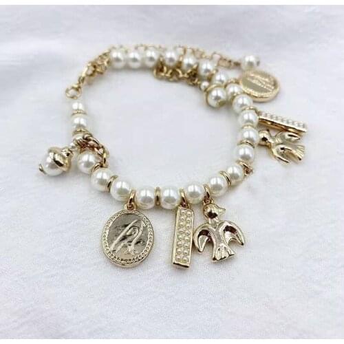 Brand Fashion Jewelry Gold Color Chain Water Drop Pearls Tassel Bracelet Hot Praty Jewelry C Design Unique Adjustable Bracelet