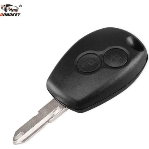 Dandkey 10ps 2 Buttons Remote Car Key Shell Case Cover Styling Fob For Renault Duster Logan Fluence Clio With Blade