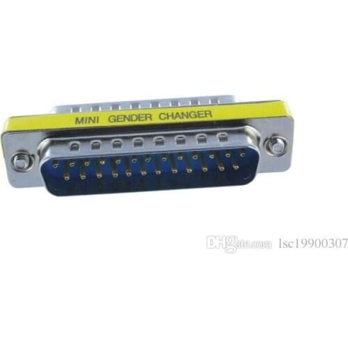 DB25 Male / DB25 Female Mini Gender Changer convert adapter