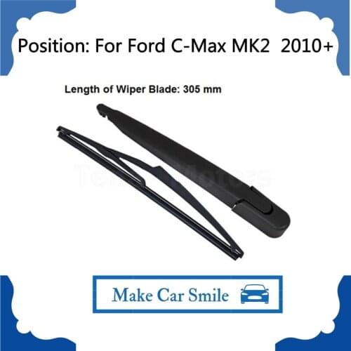 For Ford C-Max MK2 Rear Windshield Window Wiper Arm Blade Set 2010