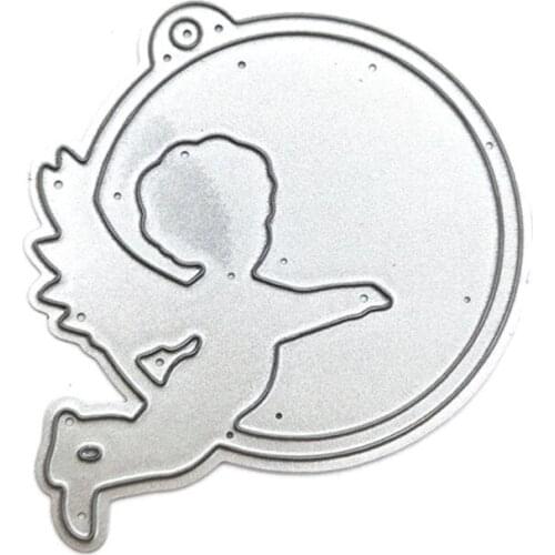 Little Angel Commemorative Clear Stamp Embossing Mould, DIY Printing Carbon Steel Mould for Card Making and Scrapbooking