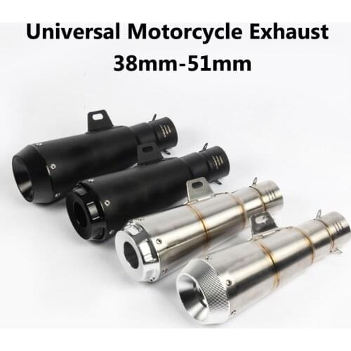 51MM Universal Motorcycle Exhaust Pipe Escape Laser Marking Motorbike Muffler For Scrambler Ninja250 ER6N R3