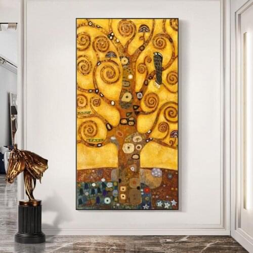 Gustav Klimt Tree Of Life Canvas Art Paitnings Classical Famous Painting Reproductions Gustav Klimt Wall Picture For Living Room