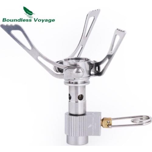 Boundless Voyage Outdoor Portable Mini Gas Stove Camping Hiking Furnace Pouch Pocket Only 39.3g BV1020