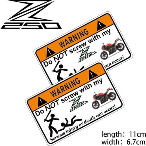 KODASKIN Motorcycle Cheap 2D Creative Warning Sticker Decal for Z250