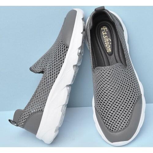 Mens Vulcanize Shoe Summer Sneakers Mesh Casual Shoes Breathable Rubber Non-slip Lightweight Shoes 2021 Men Loafers Footwear