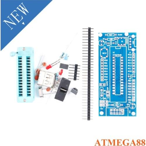 ATmega8 ATmega48 ATMEGA88 Development Board System Board Kit AVR Diy Electronic Module Kit Pcb ISP USB Interface