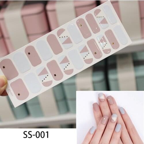 22tips Fashion Nail Art Wraps Full Cover Self Adhesive Stickers Polish Foils Liner Glitter DIY Salon Manicure Tattoos Decoration