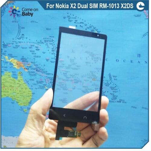 New Quality For Nokia X2 Dual SIM RM-1013 X2DS Digitizer Touch Screen Panel Sensor Lens Glass Replacement 100%Test OK