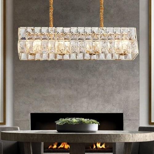 Postmodern Luxury Restaurant Crystal Chandelier Lighting Creative Villa Bedroom Study Bar Personality LED Simple Hanging Lamp