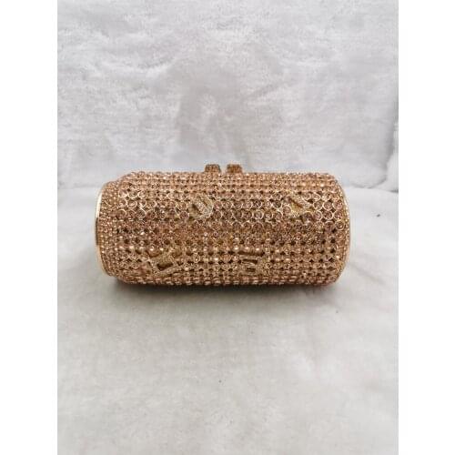 Luxury Silver Rhinestone Crystal Evening Clutches New Arrival Women’s Mini Minaudiere Fashion Ladies Prom Handbags Party Purses