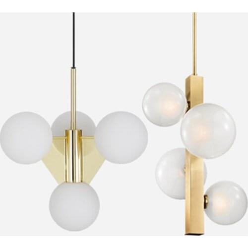 Modern Minimalist Pendant Light Lamp Nordic Ceiling Clothing Decoration Glass Ball Lamp for Living Room Bedroom Dining Room