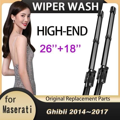 For Maserati Ghibli 2014~2017 Front Window Windshield Windscreen Wipers Car Wiper Blades Car Accessories 2015 2016
