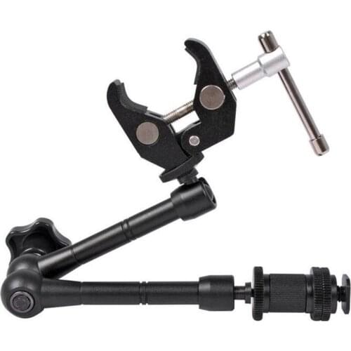 Super Clamp 11 inches Adjustable Articulated Arm for Mounting Monitor LED Light LCD Video Camera Flash Camera DSLR