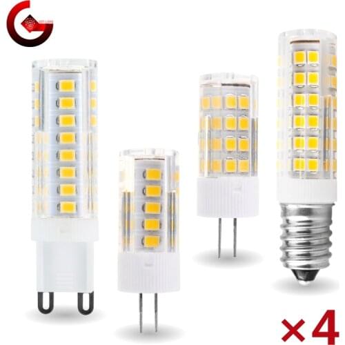 2pcs/lot LED Bulb 3W 4W 5W 7W G4 G9 E14 LED Lamp AC 220V LED Corn Bulb SMD2835 360 Beam Angle Replace Halogen Chandelier Lights