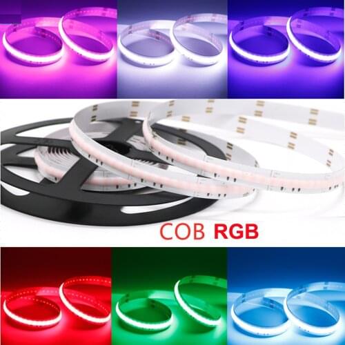 5M DC12V 24V RGB COB LED Strip 630 Leds/m Colorful COB Flexible Soft LED Tape Shop Advertising Car Decoration Strip