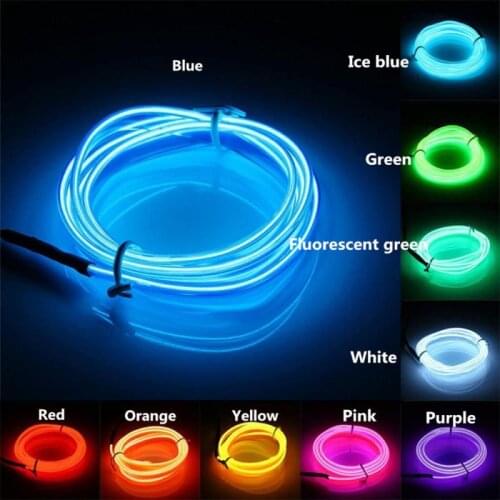 Glow EL Wire Cable LED Neon Christma Dance Party DIY Costume Clothing Luminous Car Light Decoration Clothe Ball Rave Dropshiping