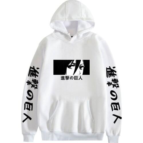 Japanese Anime Attack on Titan Hoodies Men Women Mikasa Levi Printed Sweatshirts Titans Attack Pullover Harajuku Streetwear Tops