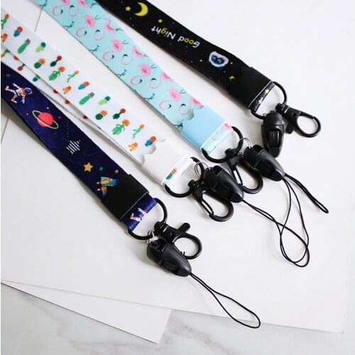 Creative flamingo cactus Space Neck Strap Lanyards for ID Card Student Nurse Exhibition ID Name Card USB badge holder Hang Rope