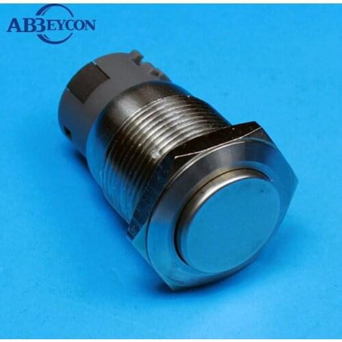 TY 1910F 19mm High round pin terminal momentary function 1NO1NC anti vandal switch
