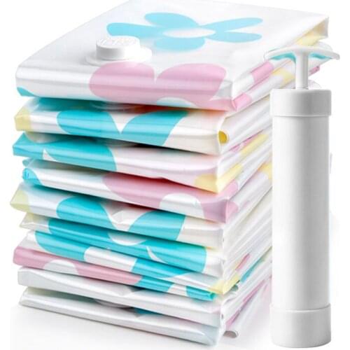 Air Vacuum Storage Bags Home Closet Organizer for Clothes Bedding Pillows Blankets Vacuum Compressed Sealing Packet Fast Ship