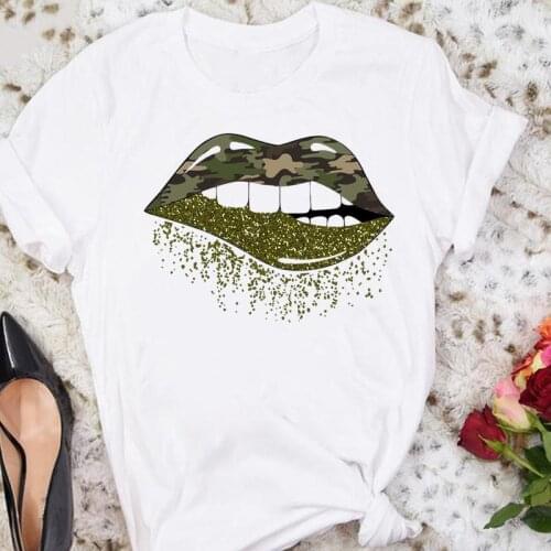 Women Cartoon Clothing 2021 Lip Sexy 90s Funny Summer Female Tshirts Fashion Clothes Graphic T Top Lady Print Tee T-Shirt