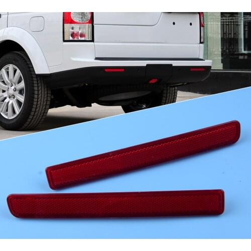 1Pair Left & Right Rear Bumper Brake Light Reflector Tail Stop Lamp Cover Fit for Land Rover LR3 LR4 Range Rover Sport