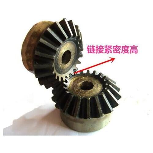 2 moudle 2m40 Metal bevel gear tooth surface quenching of 90 degrees one pair 2pieces 1:1 transmission